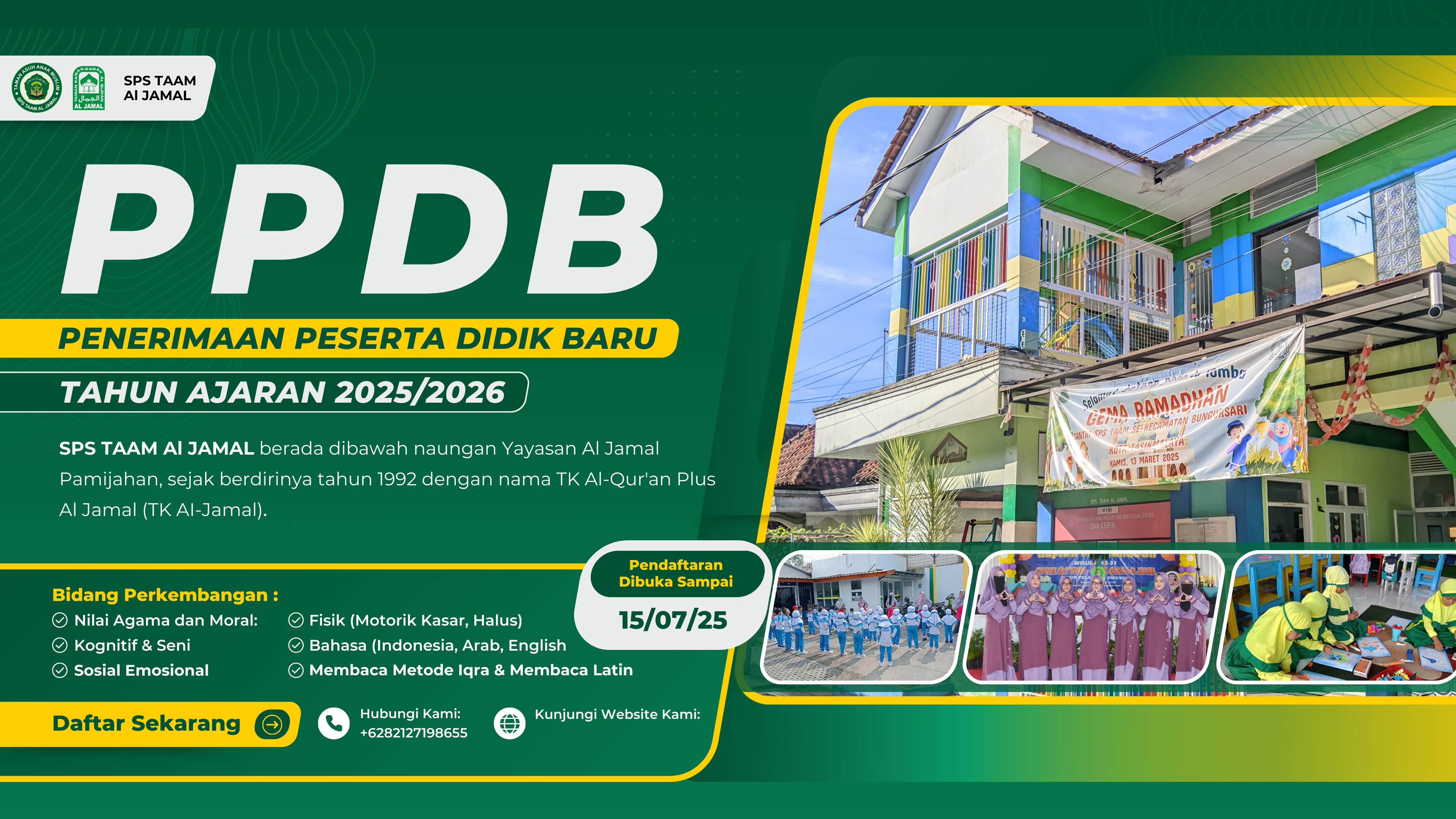  PPDB SPS TAAM AL JAMAL TAHUN AJARAN 2025/2026 RESMI DIBUKA!